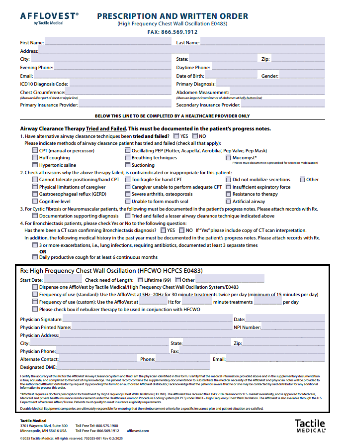 prescription and written order